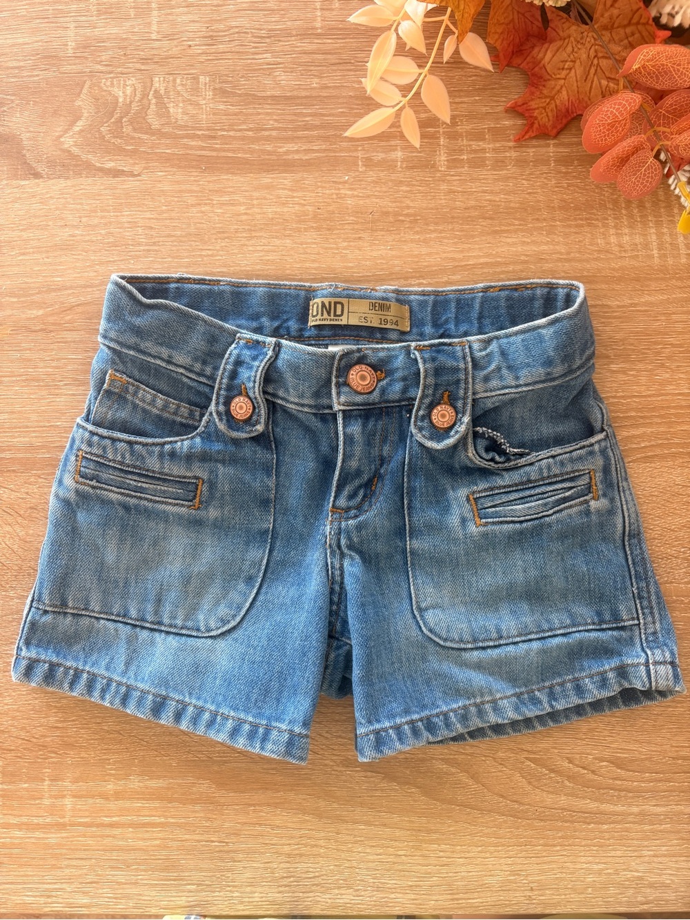 Girls Jean Shorts Medium Blue Thick Denim Sz 7